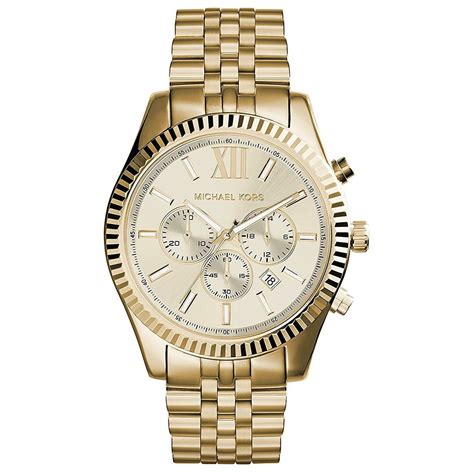 michael kors lexington watch fake|Michael Kors chronograph gold.